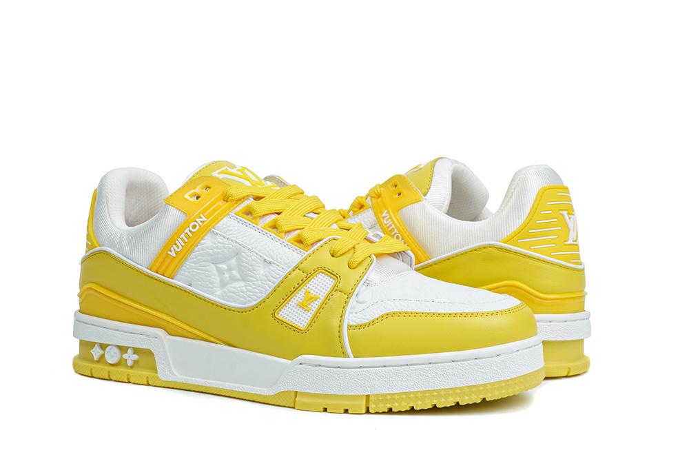 PK god Louis Vuitton LV Trainer yellow retail materials ready to ship